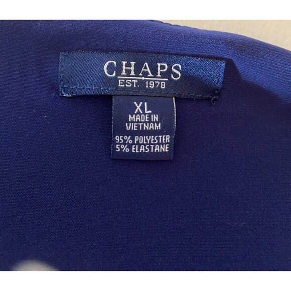 Chaps Womens XL Navy Blue Ruched Dress - Picture 3 of 9
